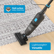 BLACK+DECKER PowerSeries Flex 3-in-1 Stick Vacuum, 600W Motor, Lightweight, 21-Foot Cord, 500ml Dustbin, Black
