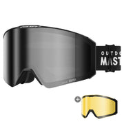 OutdoorMaster Falcon Ski Goggles with ZEISS Premium Lenses, Magnetic Interchangeable Lens System, OTG Design, Anti-Fog Coating, Blue Frozen Lens