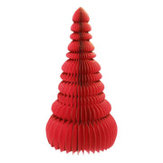 Holiday Time Honeycomb Paper Tree Christmas Decoration, Red, 35 in