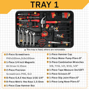 Ktaxon 599pcs Portable Tool Set With Rolling Tool Box