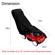 EEEkit Lawn Mower Cover, Waterproof UV-Resistant Polyester Fiber, Breathable, Elastic Drawstring, Fits Riding Lawn Mowers with Deck up to 72 in, Black, 128020