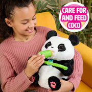 Just Play furReal Coco The Tumbling Panda, 10.5 Inch Interactive Plush Toy, Black and White