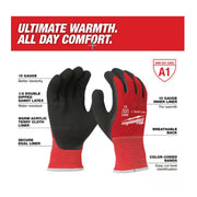 Milwaukee 48-22-8913B X-Large Red Latex Level 1 Cut Resistant Insulated Winter Dipped Work Gloves (12-Pack)