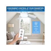 Bell & Howell 8563 Socket Fan Cool Light E26/E27 Base, Cordless/Wireless with 15.75'' Fan