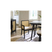 Better Homes & Gardens 658554957 Springwood Caning Captains Dining Chair 2 Pack, Charcoal Finish