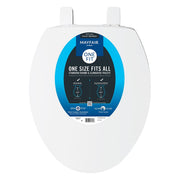 Bemis U2998SLP 000 Mayfair One Fit Plastic Toilet Seat, Universal Fit for Round and Elongated Toilets, White