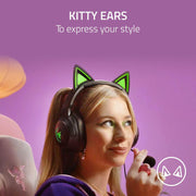 Razer RZ04-04730100-R3U1 Kraken Kitty V2 USB Gaming Headset with Customizable RGB Kitty Ears, Black
