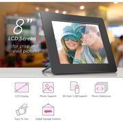 Aluratek ADPFWM8S 8 Inch LCD Digital Photo Frame with Auto Slideshow