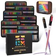 ZSCM Retractable Gel Pen Set, 100 Multicolor Gel Ink Pens, 1.0mm Fine Tip, Large Ink Capacity - Material: Plastic