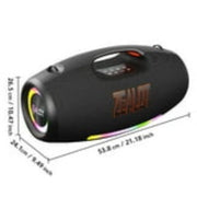 Zealot s89 Bluetooth Speaker, Portable Waterproof Boombox with 250W Output, External Subwoofer, Black