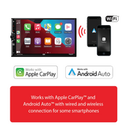 Dual DMCPA7MW Car Stereo Certified Apple CarPlay & Android Auto, 7