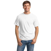 Hanes Men's 5-Pack White Cotton Crew Neck T-Shirts, Tagless, Lay-Flat Collar, Size L, 5280