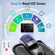 Baokaler Under Desk Elliptical Machine, Electric Seated Pedal Exerciser with Remote Control, LCD Display, 12 Speeds, Bidirectional Pedals, Quiet Magnetic Resistance, Black, SG0029-BB