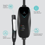 Lectron LECHG5-15-15ATSLBLKUS Tesla Level 1 NEMA 5-15 Electric Vehicle (EV) Charger - up to 15A- 16' - Black