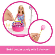 Mattel Barbie Mysteries Beach Detectives Playset with Malibu Doll, Cotton Candy Machine, Interactive Game Booth, Over 20 Accessories