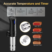 Behome CP-C819 Sous Vide Cooker Machine, 1100W Precision Cooker, Waterproof Immersion Circulator, Digital Touch Screen, Black