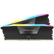 Corsair Vengeance RGB DDR5 64GB (2 x 32GB) 6000MHz CL30 Dual Channel Desktop Memory, Black, 288-Pin, CMH64GX5M2N6000C30