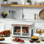 Gourmia GTF2480W 6-Slice French Door Digital Air Fryer Oven with Integrated Temperature Probe