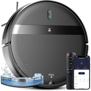 ROBOEVO G20 Robot Vacuum Cleaner Mop Combo, 3000Pa Suction, 230ML Water Tank, Alexa and Google Assistant Control, 130 Min Runtime, Zig Zag Cleaning, Pet Hair Removal, Black