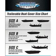 Shoreline Marine 5709-0619 150-Denier Polyester Water-Resistant Boat Cover, Gray