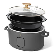 Beautiful 19165 6 Qt Programmable Slow Cooker, Oyster Grey