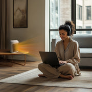 Mainstays Ceramic Fan-Force Electric Space Heater, 1500W, White, Compact Design, Three Heat Settings