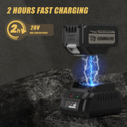 Duomigo Cordless Turbo Dryer Blower, 20V, 120000RPM Brushless Motor, 1600g Thrust, 4-Speed, 4000mAh Battery, Lightweight 2.6 lb, YYT024