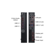 DELL OptiPlex 3070 OptiPlex 3070 i5-9500 3GHz Intel UHD Graphics 630 16GB RAM 512GB SSD Win 11 Home Black