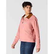 Carhartt 106208-P54 Rugged Flex Loose-Fit Canvas Detroit Jacket for Ladies, L, Rose Tint