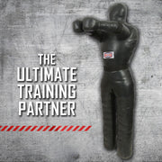 Combat Sports Legged Grappling Dummy, 70 lb, Black, Military-Grade Nylon, 5 ft 4 in