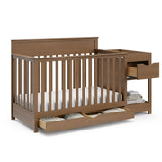 Graco 04589-008 Shiloh Convertible Baby Crib and Changer, Hazelnut