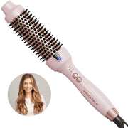 Wavytalk 186DI Thermal Brush for Blowout Look, 1 1/2 inch Ionic Heated Nylon Brush Get Natural Curls, Pink