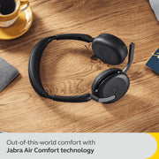 Jabra Evolve2 65 Flex Wireless Bluetooth On-Ear Headset with Active Noise Cancellation, USB-A and Bluetooth Connectivity, Blue
