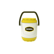 Frabill Universal Bait Can, Dual Compartments, Foam Insulated, Metal Construction, White and Yellow, 4508