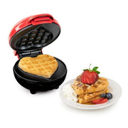 Nostalgia MWFHRTWM5PK MyMini Personal Electric Heart Waffle Maker, Red
