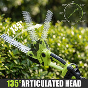 HOTREE 21V Cordless Pole Hedge Trimmer