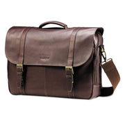 Samsonite Colombian Leather Flap-Over Messenger Bag, Brown, One Size
