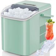 EDX Wmed-Im001 Self-Cleaning Portable Countertop Ice Maker With Handle & Ice Scoop