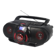 NAXA Electronics NPB-273 Portable Bluetooth, MP3/CD AM/FM Stereo Radio Cassette Player/Recorder with Subwoofer and USB Input Boombox