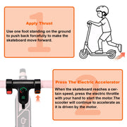 SIMATE Electric Scooter for Kids Ages 6-14, 3 Adjustable Heights, Dual Braking System, LED Display, Lighting Lamp, 130W Motor, 10mph Top Speed, 5 Mile Range, Blue