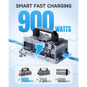 FirstPower Pro 48V 15A Golf Cart Battery Charger, Fast 4-6H Full Charge, Trickle Charge, IP67 Waterproof, Fan Cooling, 3-Pin Round Plug