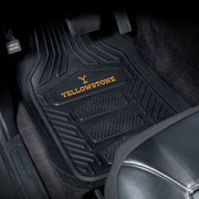 Plasticolor Yellowstone WeatherPro Front Floor Mats, Heavy Duty Flexible Rubber, Universal Fit with Trim-to-Fit Design, Black, Set of 4, 001453R01