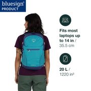 Osprey Daylite Plus Backpack, 20L Lightweight Water Resistant with Padded Laptop Sleeve, Tan Concrete, 10006072