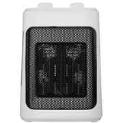 Mainstays Ceramic Fan-Force Electric Space Heater, 1500W, White, Compact Design, Three Heat Settings