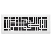 Signature Hardware 435420 Baer Steel Floor Register - White 4