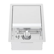 Spire Stainless Steel Built-In Side Burner, 12,000 BTU, Battery Electronic Ignition, Z-Shaped Lid, Convertible to Natural Gas, 760-0023B