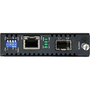 StarTech.com Gigabit Ethernet Fiber Media Converter with Open SFP Slot, Steel Chassis, Single and Multi-Mode Compatible, Black, ET91000SFP2
