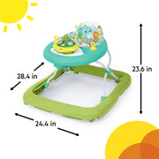 Kids II Bright Starts Wanderlights Baby Walker with Light-Up Spinning Toy, 10+ Melodies and Sounds, Adjustable Height, Tropical Jungle Design