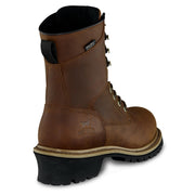 Irish Setter Work Mesabi Waterproof 8in Soft Toe Logger Work Boots, Brown, Size 12