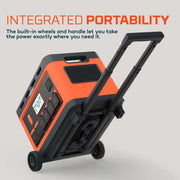 NEBO Intrepid 1800 Portable Power Station, 2400W Pure Sine Wave Inverter, 1843Wh LiFePO4 Battery, 12 Charging Ports, Wireless Charging, Rugged Design, NPS-I1843T